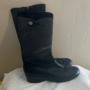 Teva Black Leather Winter Boots